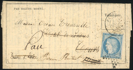 O N°37 - LE VAUBAN 20c. Siège Obl. étoile S/Gazette Des Absents N°2 Frappée Du CàD De PARIS - R. DE CLERY Du 26 Octobre  - Oorlog 1870