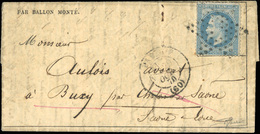 O N°29 - LE COLONNEL CHARRAS. 20c. Laurés Obl. étoile S/Gazette Des Absents N°2 Frappée Du CàD De PARIS * (60) Du 29 Oct - War 1870