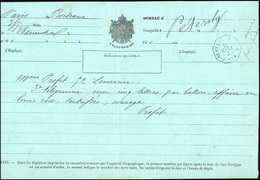 O Télégramme Envoyé De BORDEAUX Le 28 Décembre 1870 Par Pigeon à Destination De PARIS. Cachet D'arrivée Ondulé De PARIS- - War 1870