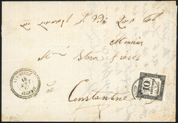 O N°2 - Lettre Manuscrite Frappée Du Cachet Perlé D'AIN-BEIDA - ALGERIE Du 18 Août 1861 à Destination De CONSTANTINE. Le - 1849-1876: Période Classique