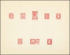 (*) N°107 - Feuillet Imprimé à L'atelier Des Timbres Poste Vers 1905 Avec Clichés Originaux De Timbres De L'Atelier Et D - Other & Unclassified