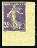 (*) N°142 - Essai Du 35c. Violet S/jaunâtre. Papier Pelure. ND. CdeF. SUP. - Other & Unclassified