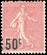 * N°224d - 50c. Sur 65c. Rose. Valeur Sur Valeur Sans Barre. TB. - Altri & Non Classificati