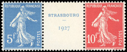 ** N°242A - 5Fr. Bleu + 10Fr. Rouge. Paire Avec Intervalle. SUP. - Other & Unclassified