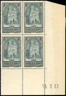 ** N°259c - 3F. Reims. Bloc De 4. Type IV. Coin Daté Du 15.2.32. SUP. - Autres & Non Classés