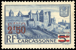 * N°490a - 2Fr.50 Sur 5Fr. Outremer. Carcasonne. Double Surcharge De La Valeur. SUP. - Sonstige & Ohne Zuordnung