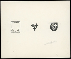 (*) N°604 - ORLEANAIS. Blason. Epreuve En Noir Décomposée En 3 éléments Sur La Même épreuve + Epreuve En Couleur + Timbr - Autres & Non Classés