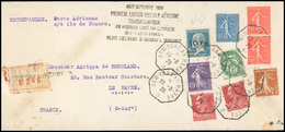 O N°4 - 10F. Pasteur Bleu, Extrêmement Bien Centré, Obl. S/lettre Recommandée, Frappée Du CàD De NEW YORK AU HAVRE Du 23 - Andere & Zonder Classificatie