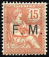 * N°2 - 15c. Vermillon. TB. - Francobolli  Di Franchigia Militare