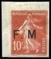 * N°5 - 10c. Rouge. CdeF. B. - Timbres De Franchise Militaire