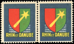 (*) Vignette De L'Armée RHIN ET DANUBE. 2 Paires : Dentelé Et ND. TB. - Bevrijding