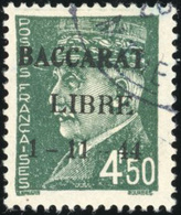 O N°1/10 - BACCARAT. 10 Valeurs. Surcharge I Maigre Et II Grasse. Obl. TB. - Libération