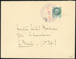 O N°11 - LORIENT. 2F. Vert Obl. S/lettre Frappée Du CàD De FESTUNG - LORIENT Du 18 Avril 1945 à Destination De LA BAULE. - Befreiung