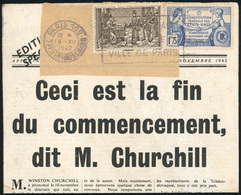 O LE COURRIER DE L'AIR. Tract Anglais ''Le Courrier De L'Air - Edition Spéciale'' De LONDRES Le 10 Novembre 1942, Titran - Liberación