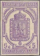 * N°4 - 5c. Lilas. Provenant Du Feuillet. Fraicheur Postale. Une Des Grandes Raretés De France. SUP. - Periódicos