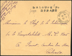 O TAXE - AFFRANCHISSEMENT EXCEPTIONNEL. 1940. La France Envahie. Lettre Affranchie à L'aide Du Cachet à Sec'' LA LOUPE 1 - Otros & Sin Clasificación