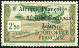 * N°15b - 2Fr.50 Vert Et Brun. Double Surcharge. TB. - Other & Unclassified