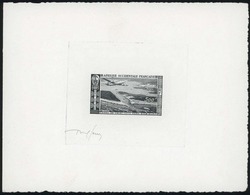 (*) N°16 - Epreuve D'artiste Signée Raoul SERRES. 500F Noir. Canal De Vridi Et Port D'Abidjian. SUP. - Sonstige & Ohne Zuordnung