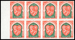 ** N°353a - 6F. Rouge Et Vert. Bloc De 8. ND. SUP. - Altri & Non Classificati