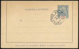 O Carte Lettre Du 15c. Bleu N°CL1 Obl. ANJOUAN COL. FRANC. Du 31 Mai 1907. TB. - Otros & Sin Clasificación