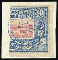 O N°15aA - Moitié Droite Du 50c. Rouge Et Bleu. Obl. S/fragment. TB. - Otros & Sin Clasificación