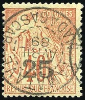 O N°3 - 25 S/40c. Rouge-orange. Obl. TB. - Autres & Non Classés