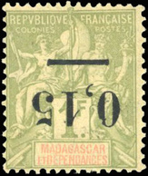 * N°51a + 54a + 55a - 3 Valeurs. Surcharge Renversée. Type I. TB. - Otros & Sin Clasificación