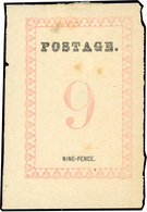 (*) N°35a - 9d. Rose. Sans Cachet. Point Après ''POSTAGE'' Et ''PENCE''. (SG#27a - Cote 8500£). Rousseur. TB. - Otros & Sin Clasificación