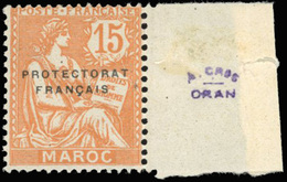 * N°42a - 15c. Sur 15c. Orange Sans Surcharge Arabe . TB. - Other & Unclassified