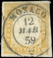 O N°14 - 80c. Orange. Obl. CàD De MONACO Du 12 MAR 59. Unique. SUP. RRR. - Autres & Non Classés