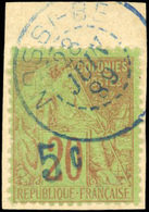 * N°3 - 5 S/20c. Brique S/vert. Obl. S/fragment. TB. RR. - Other & Unclassified