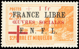 ** N°310311 - +50c. S. 1Fr. Olive Et + 1Fr. S. 2Fr.50 Jaune-orange*. Oeuvres Sociales. TB. - Other & Unclassified