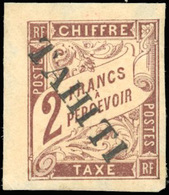 (*) N°13 - 2F. Marron. Petit Coin De Feuille. SUP. - Andere & Zonder Classificatie