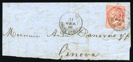 O Timbre D'Italie N°19, Obl. S/lettre Frappée Du CàD TUNISI POSTE ITALANE 31 GEN 66 S/lettre Partielle à Destination De  - Sonstige & Ohne Zuordnung