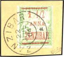 O N°70 - 1 1/2a. S/15c. Vert-jaune. Obl. S/petit Fragment. TB. - Other & Unclassified