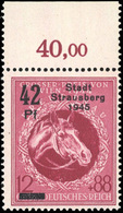 * Ensemble De Timbres De Tchécoslovaquie. 23 Timbres Surchargés STADT STRAUSBERG 1945. Très Bel Ensemble. - Andere & Zonder Classificatie