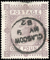 O N°42 - 1£. Brun-violet. Obl. Cachet à Date. (SG#129, 4500£). TB. - Otros & Sin Clasificación