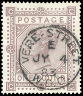 O N°45a - 1£. Violet. Obl. Cachet à Date. Papier Blanc. (SG#136, 9000£). TB. - Autres & Non Classés