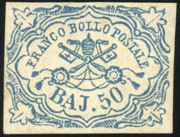 * N°10 - 50b. Bleu. Signé DIENA. TB. - Papal States