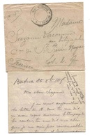 Algérie Algeria Lettre Cover FM Batna 1915 Zouaves Armée Afrique Correspondance Brief Carta - Lettres & Documents