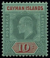 * N°30 - 10sh. Vert Et Rouge. TB. - Cayman Islands