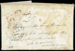 O Lettre Du CAP à Destination De LONDRES En 1830 Par INDIA Letter PLYMOUTH. Lettre Jaunie. R. - Cape Of Good Hope (1853-1904)