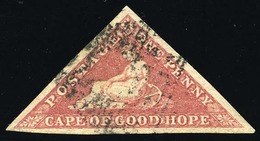 O N°3 - 1p. Rose-rouge. TB. - Cape Of Good Hope (1853-1904)