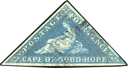 O 4 Pences Bleu X 5. Obl. Légères Et Nuances Différentes. 5 Pièces. - Kap Der Guten Hoffnung (1853-1904)