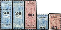 * N°22/ 46 - Petit Lot De Timbres-Télégraphe Compris Entre Les Numéros 22 Et 46 (SG#T23/T126 - Ceylan Telegraph). Enviro - Ceilán (...-1947)