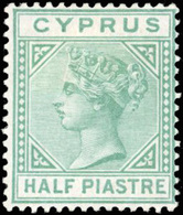 * N°9 - 1/2pi. Vert. SG#11 - Cote 180£. TB. - Cyprus (...-1960)