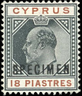 * N°34/42 - 9 Valeurs. Surcharge ''SPECIMEN''. SG#51s/58s. TB. - Cyprus (...-1960)