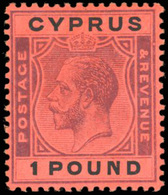 * N°105 - 1£. Violet Et Noir-rouge. (SG#102, 300£). TB. - Cyprus (...-1960)