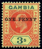 * N°53 - 1p. Surch. SUP. - Gambia (...-1964)