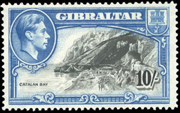 * N°111a / 113a - 2s. Brun-rouge Et Noir + 5s. Rouge Carminé Et Noir + 10s. Bleu Et Noir. 3 Valeurs. TB. - Gibraltar